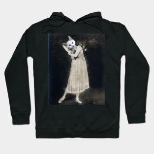 White Persian Dancing Cat Hoodie